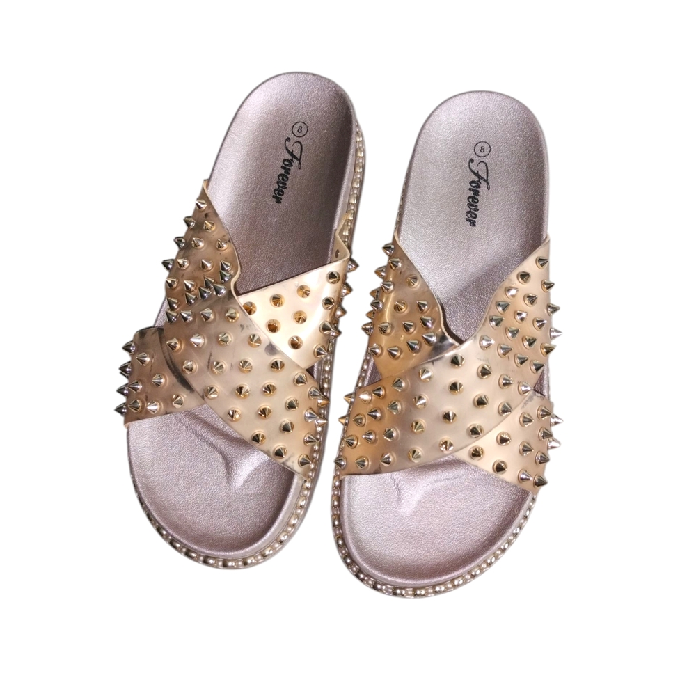 Forever 21 Metallic Studded Sandals